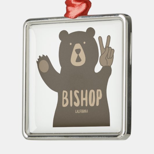 Bishop California Peace Bear Ornament Aus Metall (Links)