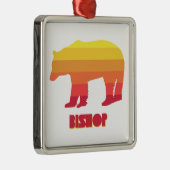 Bishop California Rainbow Bear Ornament Aus Metall (Rechts)