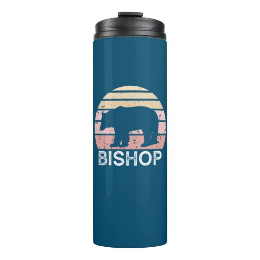 Bishop California Retro Bär Thermosbecher (Vorderseite)