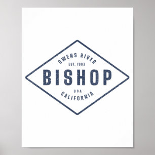 Bishop California Souvenir Rock Klettergebiet Desi Poster