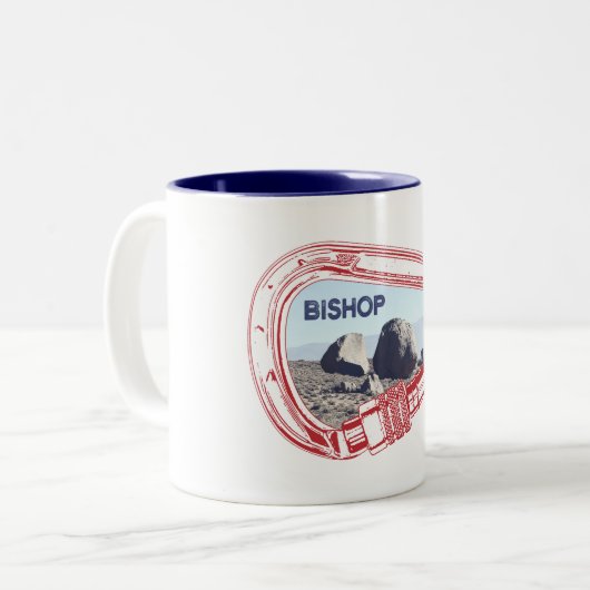 Bishop Climbing Carabiner Zweifarbige Tasse (Vorderseite Links)