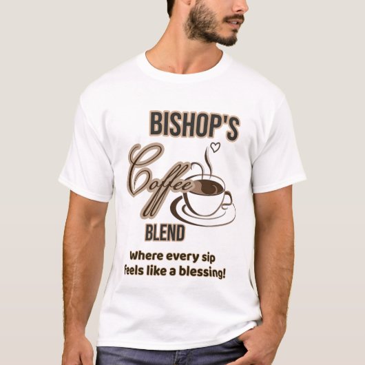 Bishop Coffee White T Shirt (Vorderseite)