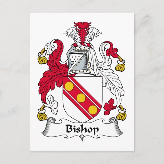 Bishop Familienwappen Postkarte (Vorderseite)