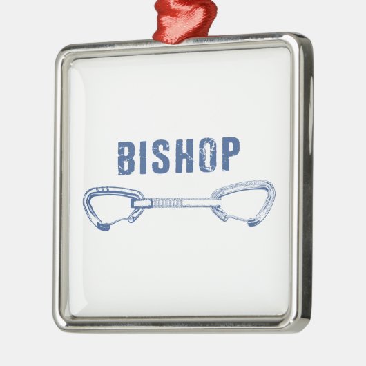 Bishop Rock Climbing Quickdrag Ornament Aus Metall (Links)