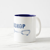 Bishop Rock Climbing Quickdrag Zweifarbige Tasse (VorderseiteRechts)