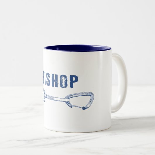 Bishop Rock Climbing Quickdrag Zweifarbige Tasse (VorderseiteRechts)