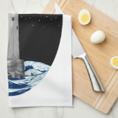 Bishop Rock Lighthouse Geschirrtuch (Viertel Falte)