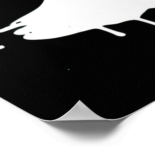 Bishop Schess Tinte Malerei Poster (Ecke)