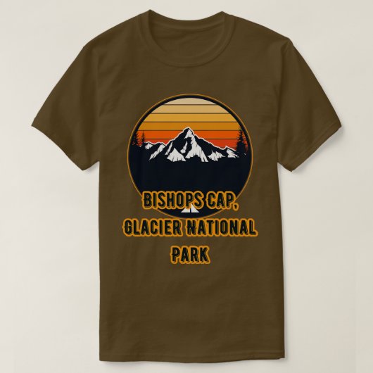 Bishops Cap Glacier Nationalpark T-Shirt (Design vorne)