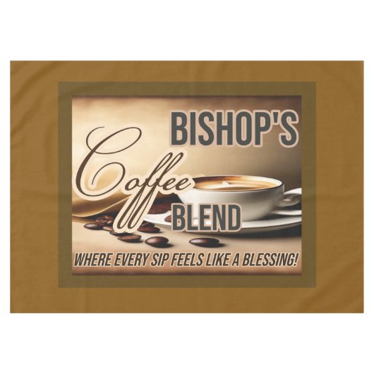 Bishops Coffee Tablecloth 60x84 Tischdecke (Vorderseite (Horizontal))