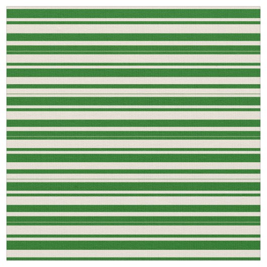 Bisken und dunkelgrüne Linien Stoff (Nahaufnahme)