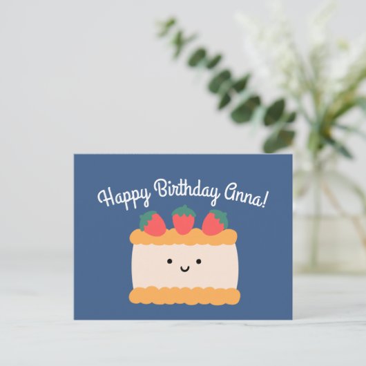 Biskuitkuchen Postkarte (Stehend Vorderseite)