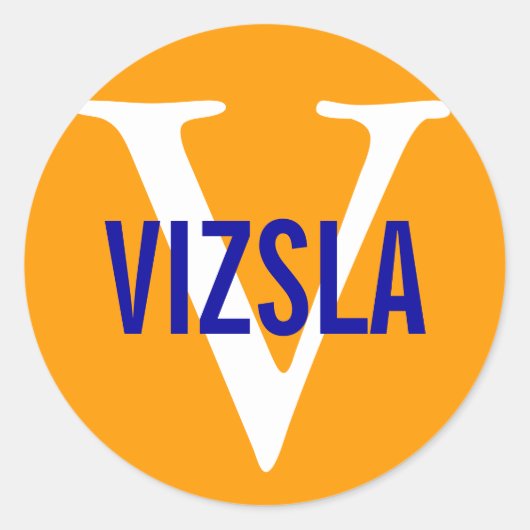 Bisla Breed Monogram Design Runder Aufkleber (Vorderseite)