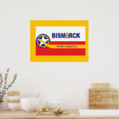 Bismarck City flagge Poster (Küche)