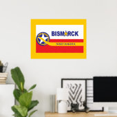 Bismarck City flagge Poster (Heimbüro)
