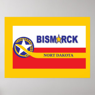 Bismarck City flagge Poster