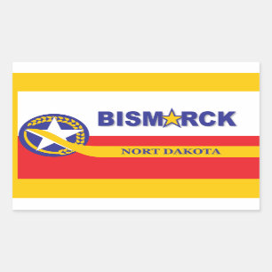 Bismarck City flagge Rechteckiger Aufkleber