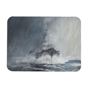 Bismarck durch Vorhänge des Regen-Schneeregens Magnet