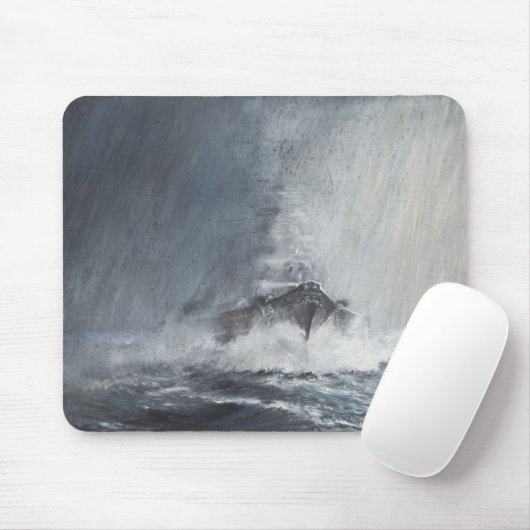 Bismarck durch Vorhänge des Regen-Schneeregens Mousepad (Mit Mouse)