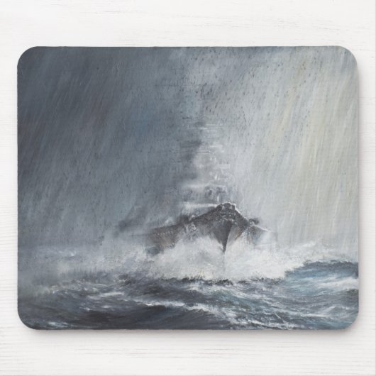 Bismarck durch Vorhänge des Regen-Schneeregens Mousepad (Vorne)