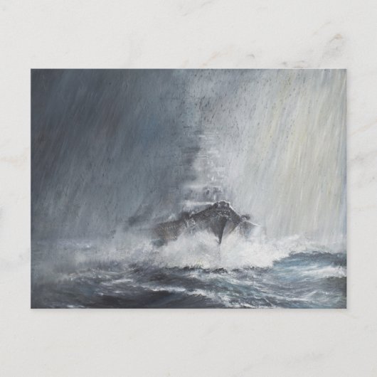 Bismarck durch Vorhänge von Regenschlamm Postkarte (Vorderseite)