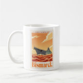 Bismarck German Battleship - Vintage Naval Poster Kaffeetasse (Links)
