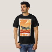 Bismarck German Battleship - Vintage Naval Poster T-Shirt (Vorne ganz)