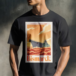 Bismarck German Battleship - Vintage Naval Poster T-Shirt