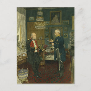 Bismarck mit Kaiser Wilhelm I Postkarte