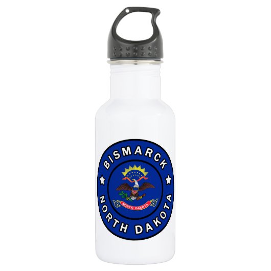 Bismarck North Dakota Edelstahlflasche (Vorderseite)