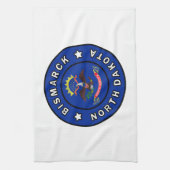 Bismarck North Dakota Geschirrtuch (Vertikal)