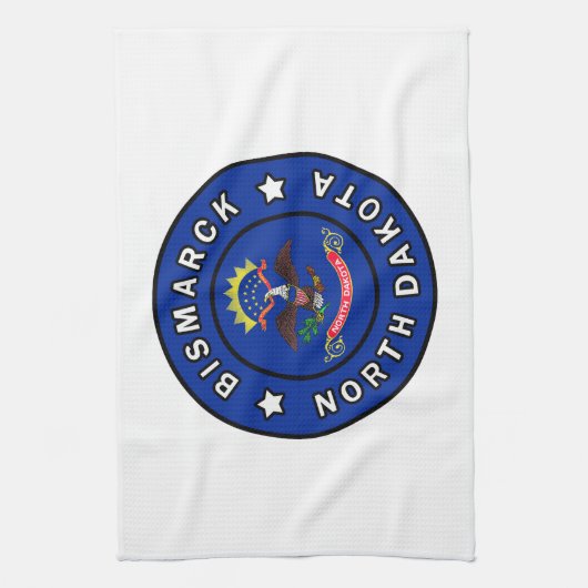 Bismarck North Dakota Geschirrtuch (Vertikal)