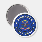 Bismarck North Dakota Magnet (Vorderseite/Rückseite)