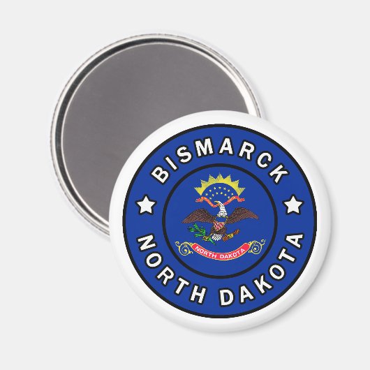 Bismarck North Dakota Magnet (Vorderseite/Rückseite)