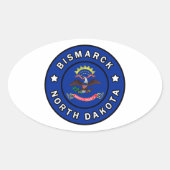 Bismarck North Dakota Ovaler Aufkleber (Vorderseite)