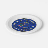 Bismarck North Dakota Pappteller (Schrägansicht)