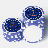 Bismarck North Dakota Pokerchips (Stapel)