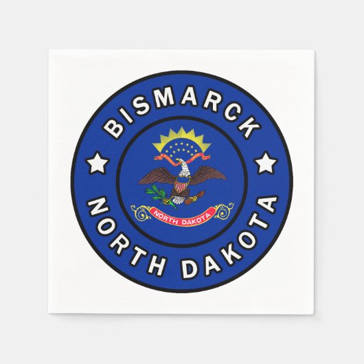 Bismarck North Dakota Serviette (Vorderseite)