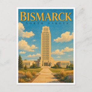 Bismarck North Dakota State Capitol GeoSaga Postkarte