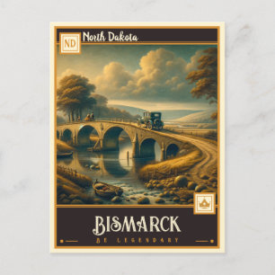 Bismarck, North Dakota Vintage Postkarte