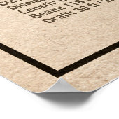 Bismarck - Pläne für die Schlachtung - Blaupause S Poster (Ecke)