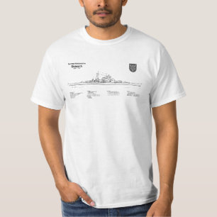 Bismarck - Pläne für die Schlachtung - Blaupause S T-Shirt