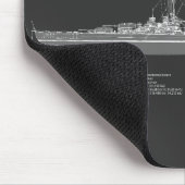 Bismarck - Pläne für ein Konzept für die Schlachtu Mousepad (Ecke)