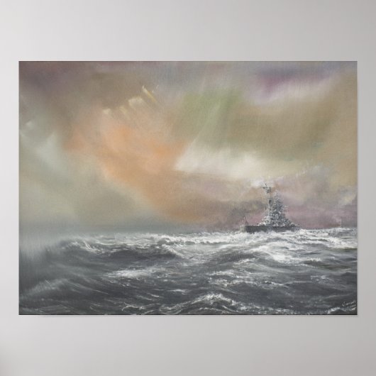 Bismarck signalisiert Prinz Eugen 0959h 24 Mai Poster (Vorne)