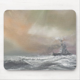 Bismarck signalisiert Prinz Eugen 0959hrs am 24. Mousepad