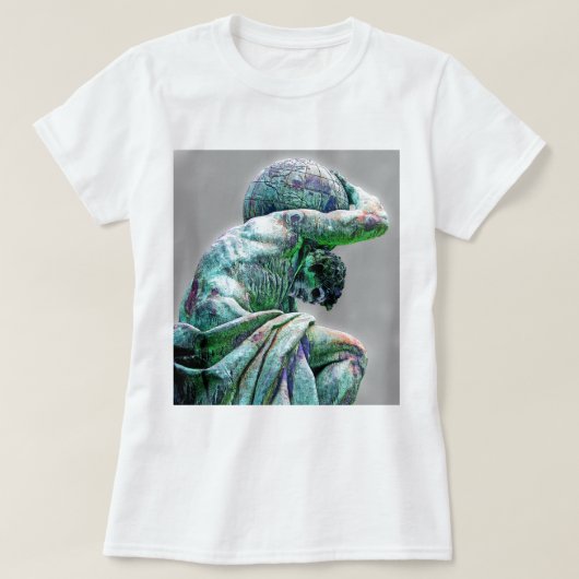 Bismarck-Statue, Berlin, griechischer Gott-Atlas T-Shirt (Design vorne)