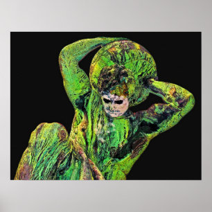 Bismarck Statue, Berlin, Griechischer Gotteatlas,  Poster