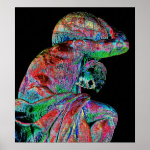 Bismarck Statue, Berlin, Griechischer Gotteatlas,  Poster