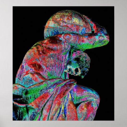 Bismarck Statue, Berlin, Griechischer Gotteatlas, Poster (Vorne)