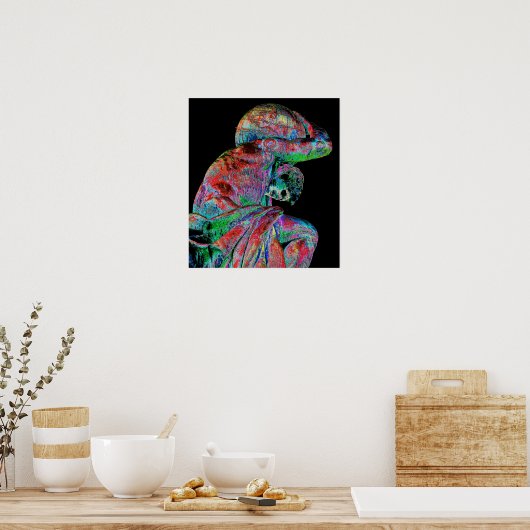 Bismarck Statue, Berlin, Griechischer Gotteatlas, Poster (Küche)